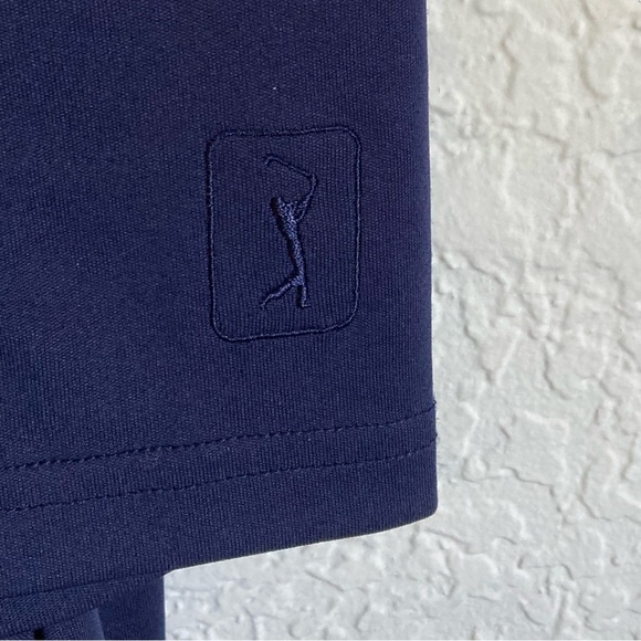 PGA TOUR Men's Performance Golf Polo Shirt Navy Blue Large Athletic Fit - Picture 6 of 10